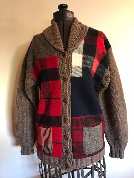 Polo clearance patchwork cardigan