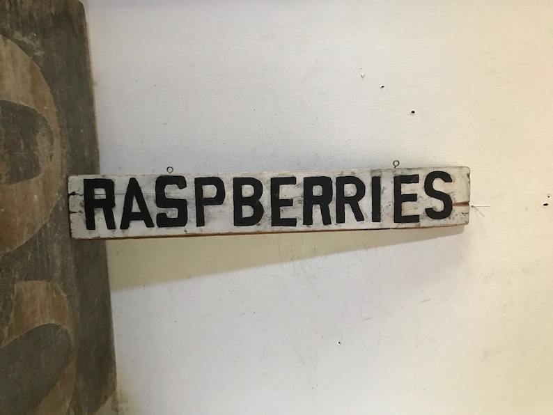 Antique Raspberries Sign Berry Sign Fruit Sign Antique Wood Sign ...