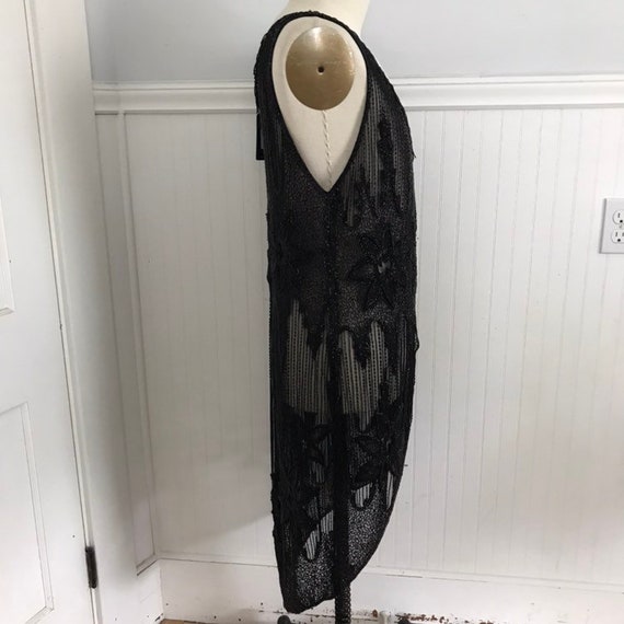 Ralph Lauren Beaded Dress Flapper Vest Tuxedo Bla… - image 3