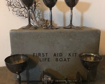 Vintage Yacht Club Trophys Regatta Sailing Club Canada Champagne Coupes Yachting Trophy Silver Trophy Cup Silver plated Loving