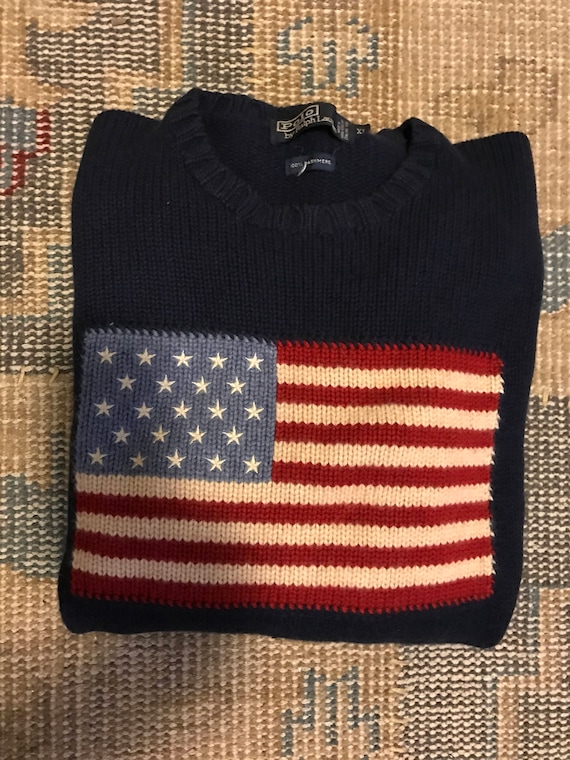 Ralph Lauren Cashmere Flag Sweater Cashmere Flag S