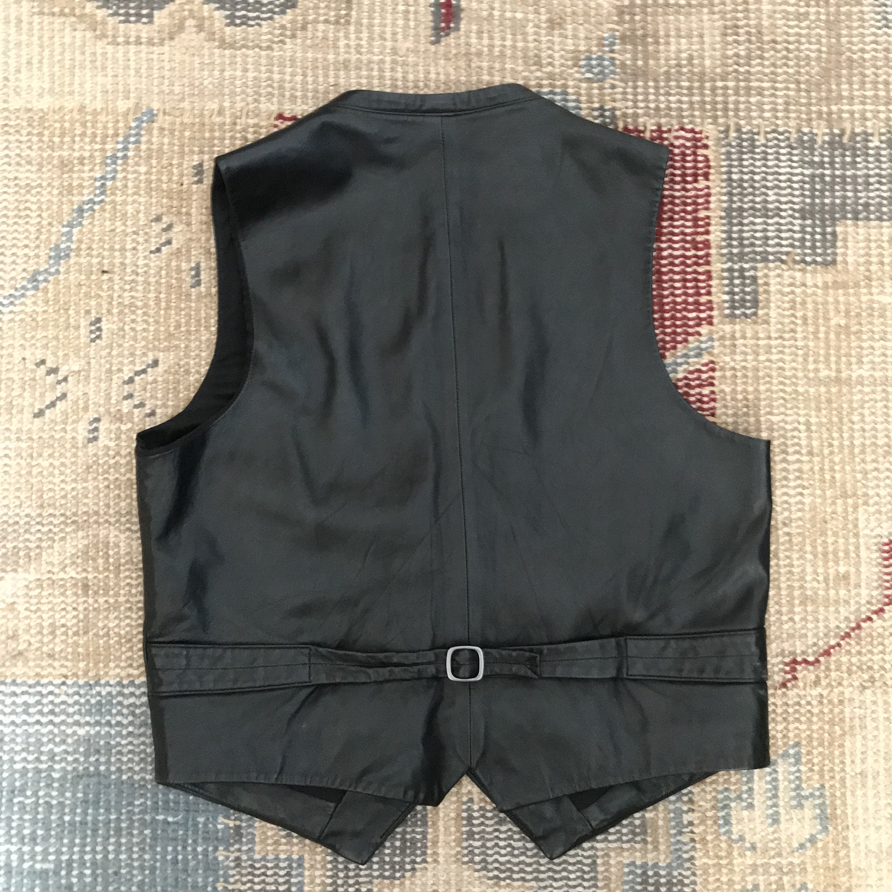 トップス RALPH LAUREN black label / leather vest RALPH LAUREN VEST Leather Vest Vintage Womens Blue Label 8