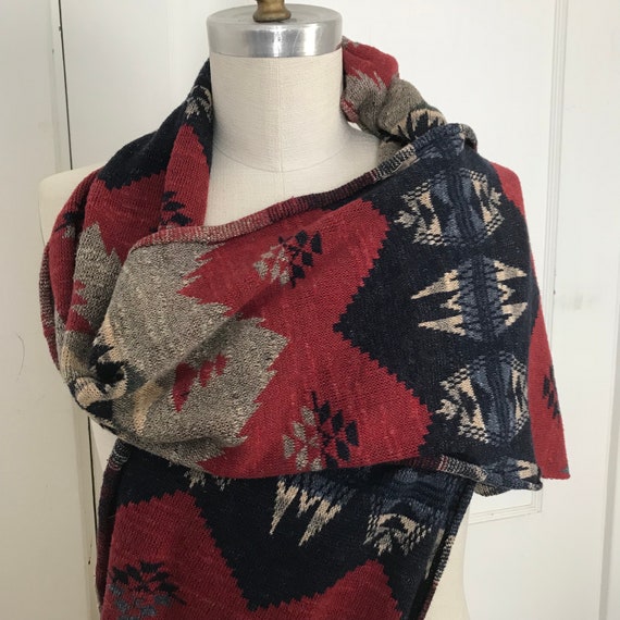 Ralph Lauren Scarf Indian Blanket Serape Shawl Wr… - image 5