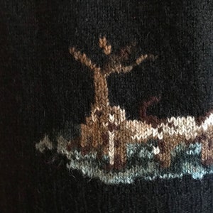 Vintage Ralph Lauren Horse Sweater Hand knit Horse Equestrian Hunt Sweater Americana bild 10