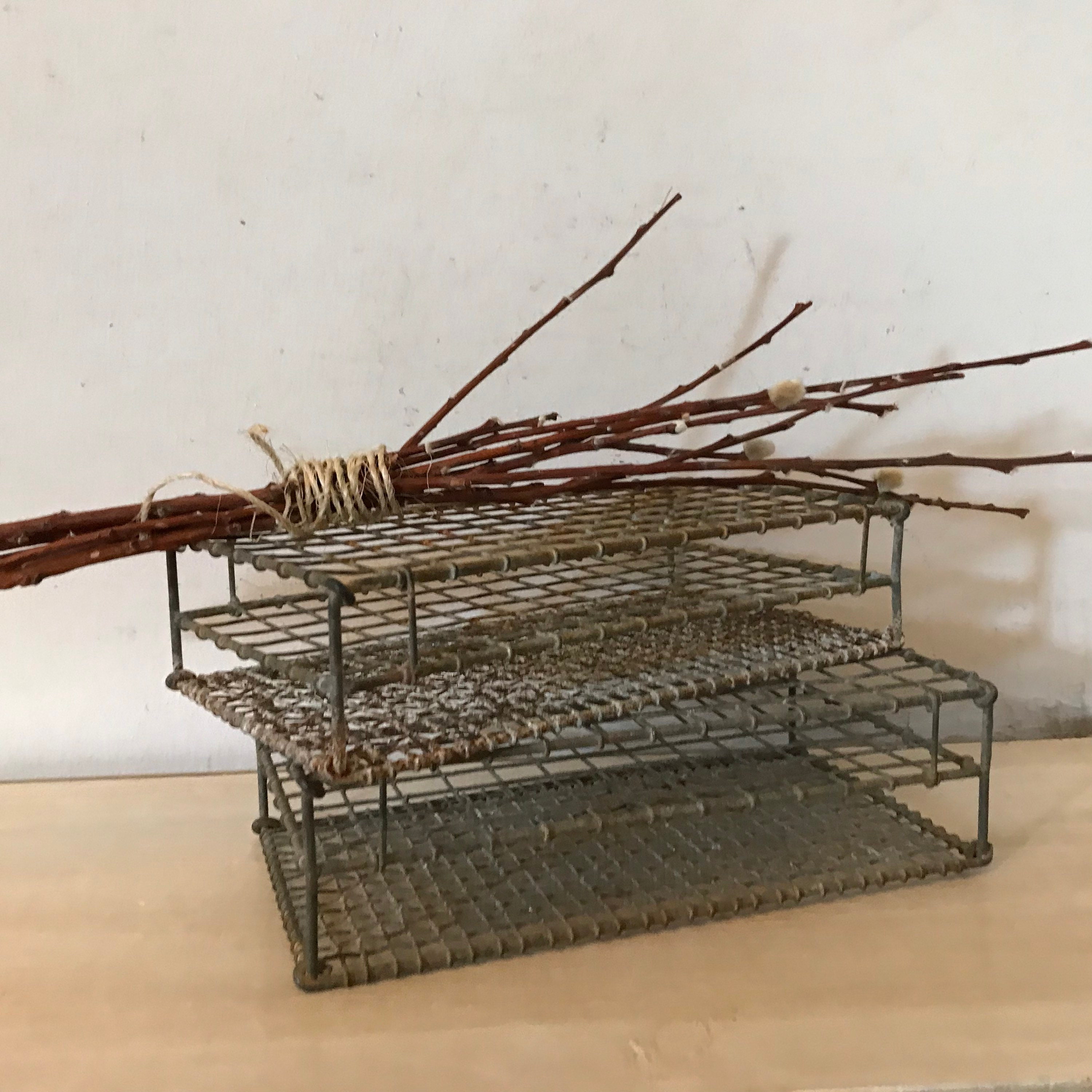 Antique Test Tube Rack Lab Rack Metal Scientific Wedding Garden Vase ...