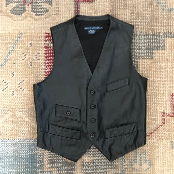 RALPH LAUREN black label / leather vest