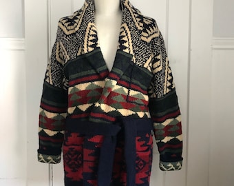 Vintage Ralph Lauren Sweater Coat Hand 