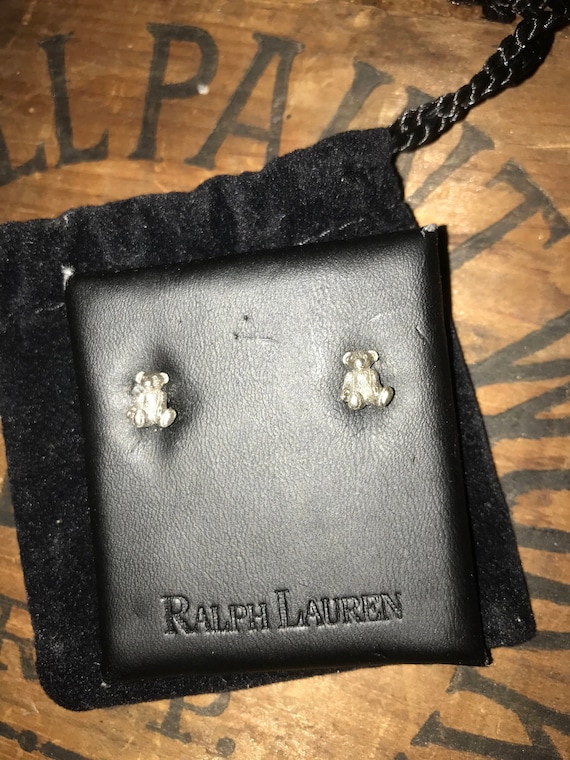 Ralph Lauren Bear Earrings Sterling 925 Vintage T… - image 5