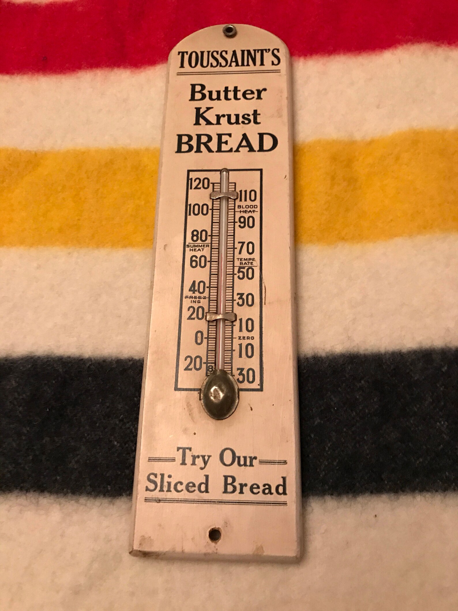Vintage Toussaint's Butter Krust Bread Thermometer Texas Etsy