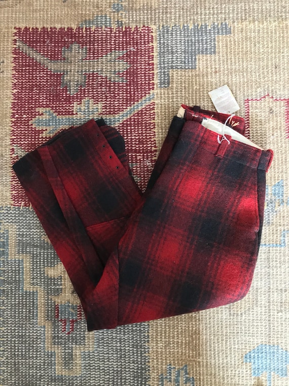 Antique Hunting Pants Hunting Pants Buffalo Plaid… - image 1