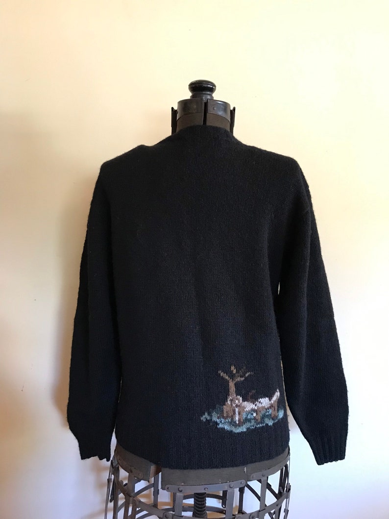 Vintage Ralph Lauren Horse Sweater Hand knit Horse Equestrian Hunt Sweater Americana bild 6