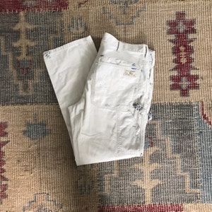 Ralph Lauren Patchwork Paint Splatter Indigo 36 38 Jeans Rare Polo Marine Nautical