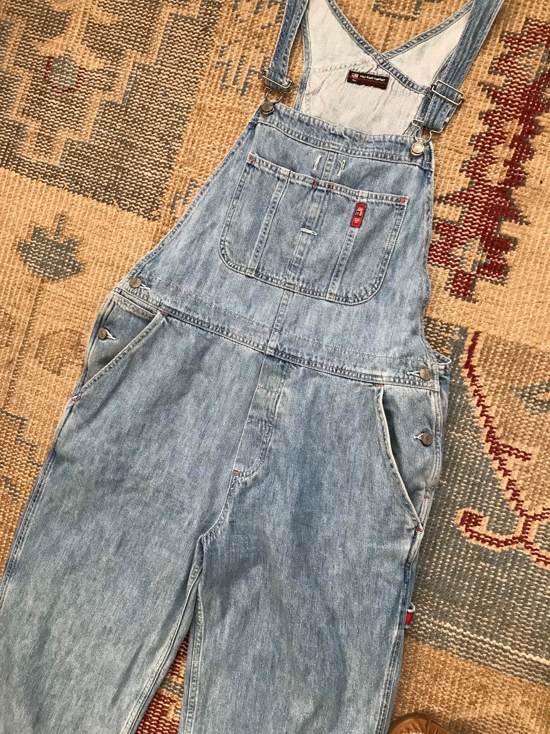 Ralph Lauren Overalls Blue Denim Blue Jean Indigo Vintage Mens