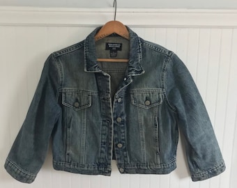 Vintage Ralph Lauren Jacket Ralph Lauren Jean Jacket Coat Blue Jean Navy Cropped