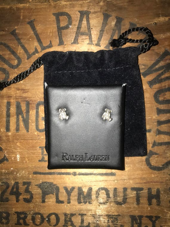 Ralph Lauren Bear Earrings Sterling 925 Vintage T… - image 3