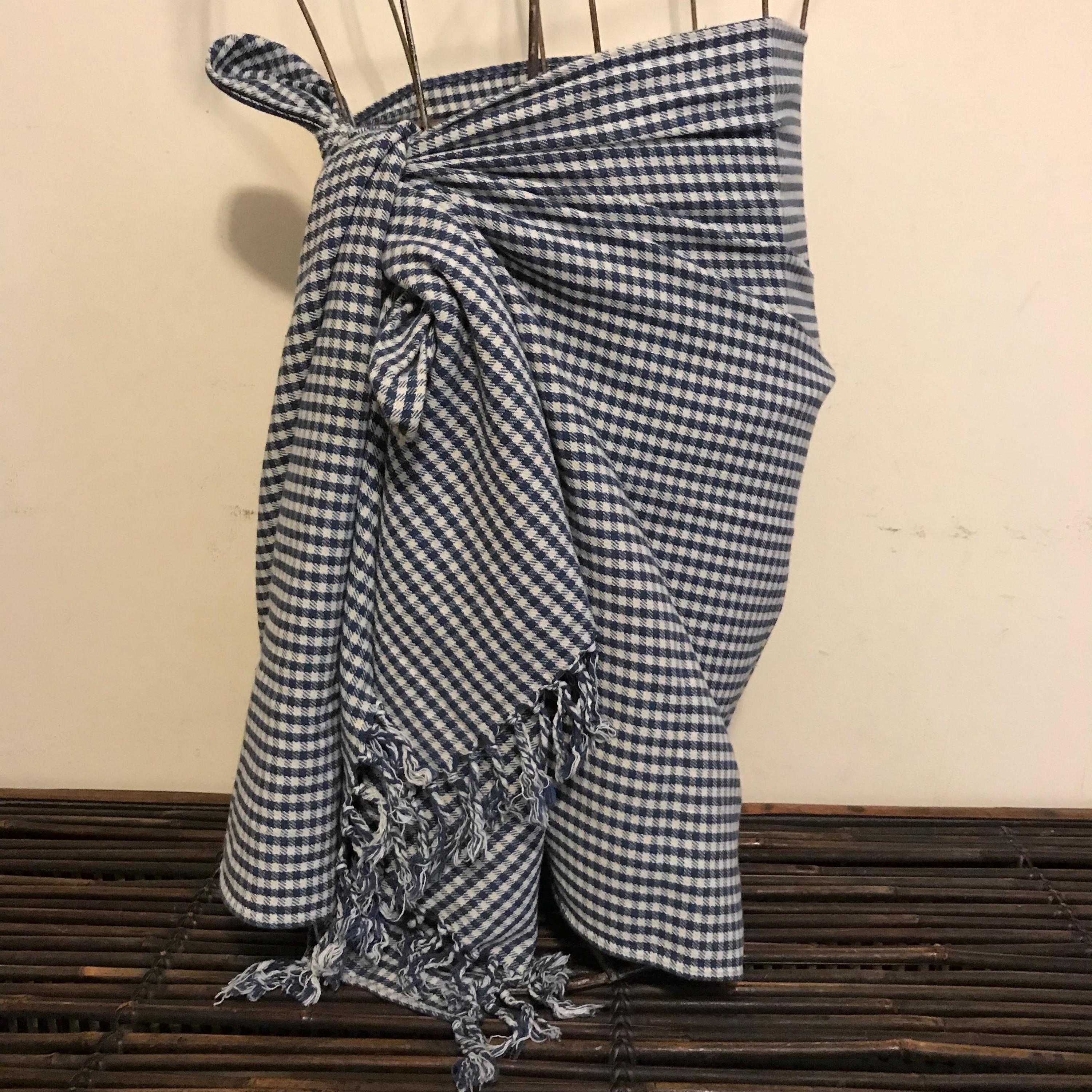 【新品・タグ付き】SZ Blockprints SARONG GINGHAM H9248_EB7358?$crop1254$