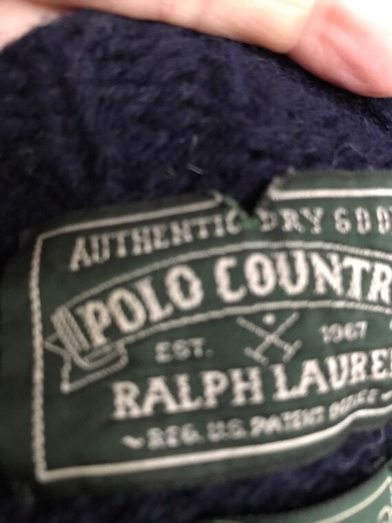 Vintage Ralph Lauren Hand knit Sweater Moose Bird… - image 8