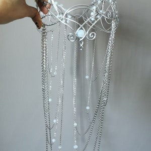 Elf tiara with opalite stones / elf headpiece /crown elven/ tiara elven/ crown circlet / wedding crown/fairy tiara