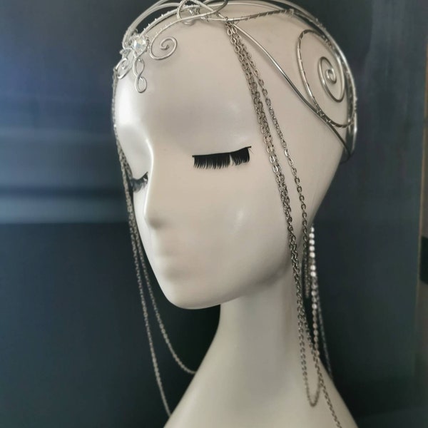 Diadème d'elfe / casque d'elfe / couronne elfique / diadème elfique / diadème couronne / couronne de mariage / diadème de fée