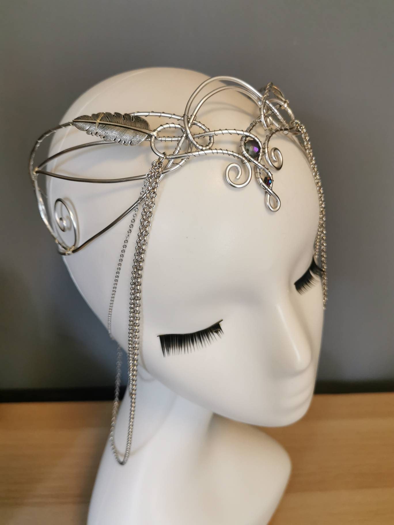 Elfen Krone Mit Kristallen | Einstellbarer Kopfschmuck | Für Hochzeit, Karneval & Cosplay | Vintage Strass Diadem