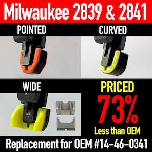 3+ packs - Milwaukee 2839, 2841 & 3020 Finish Nailers - Replacement nose cushions tip for the finish nailer (OEM 14-46-0341) v2
