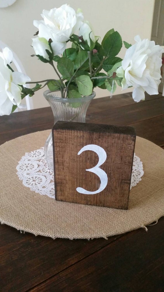 Items similar to Wood Table Numbers, Rustic Table Numbers, Wedding