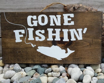 Set di cartelli rustici per la pesca: decorazione perfetta per baita, casa sul lago o caverna per uomini - Italia