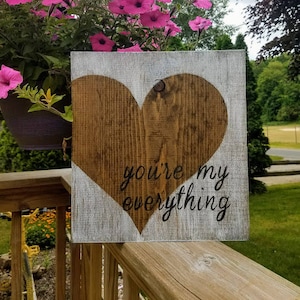 You&#39;re My Everything Sign, Above the Bed Signs, Bedroom Sign, Headboard Sign, Wooden Signs, Love Quote Signs, My Everything Sign, Love Sign