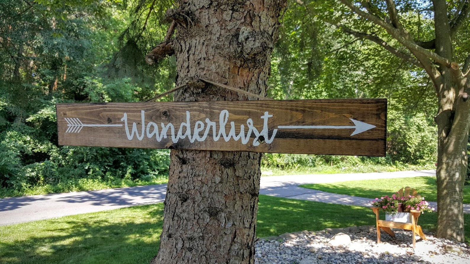 Wanderlust Sign Wanderlust With Arrow Wooden Signs Etsy