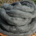 Grey Combed Top Finn Wool Spinning Felting Fiber Made in USA Farm Grown Finnsheep Natural