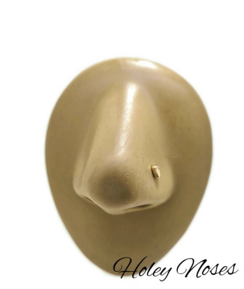 9ct Yellow Gold Textured Frosted Pear Shaped Solid Gold Nose Etsy