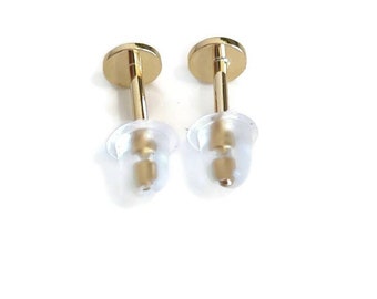 Genuine 18CT Solid YG 4 Claws Studs Mounting 2-10mm/Pair Genuine 18CT Solid YG 4 Claws Studs Mounting 2-10mm/Pair