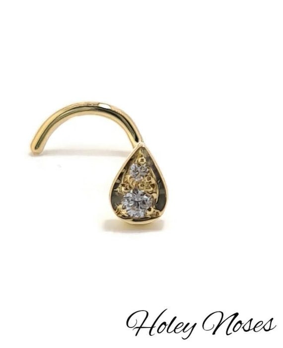 9ct gold diamond nose best sale stud