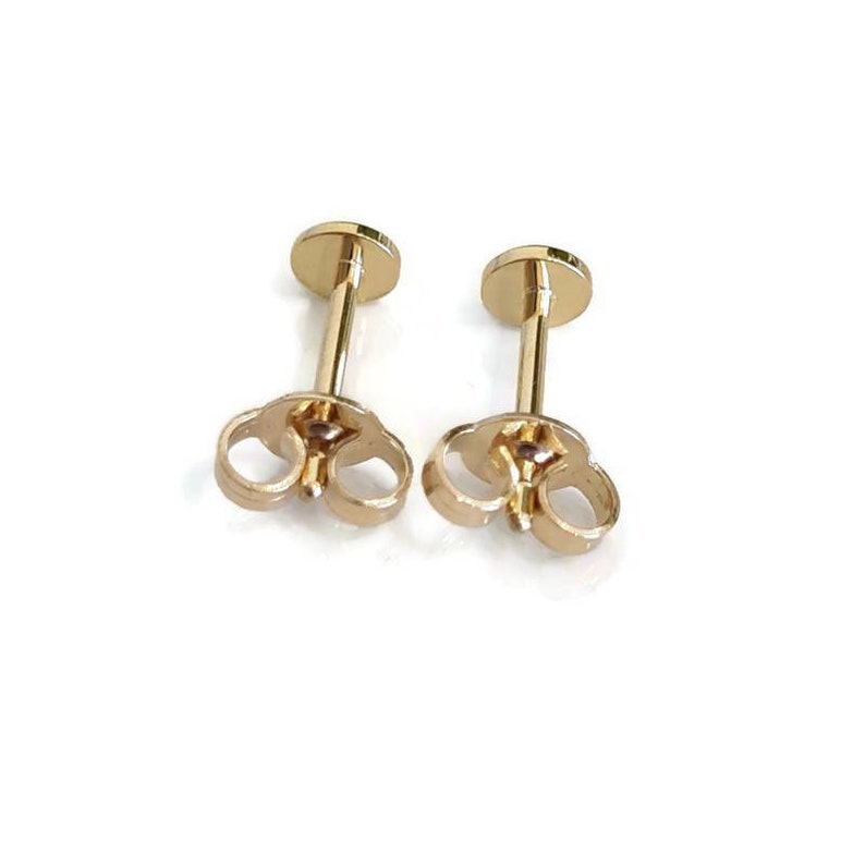 Genuine 18CT Solid YG 4 Claws Studs Mounting 2-10mm/Pair Genuine 18CT Solid YG 4 Claws Studs Mounting 2-10mm/Pair