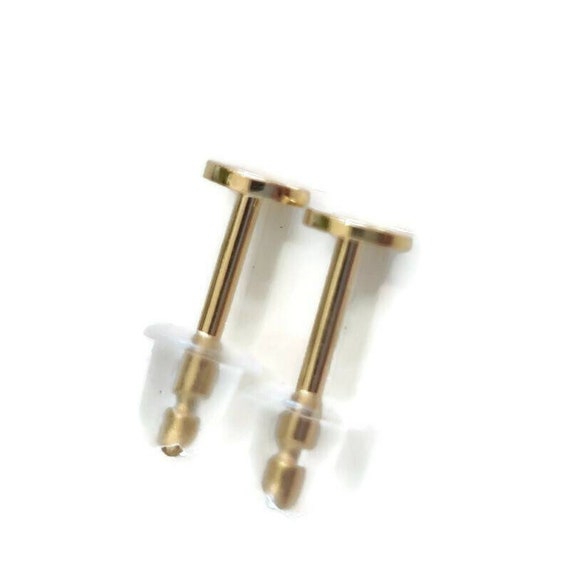 Genuine 18CT Solid YG 4 Claws Studs Mounting 2-10mm/Pair Genuine 18CT Solid YG 4 Claws Studs Mounting 2-10mm/Pair