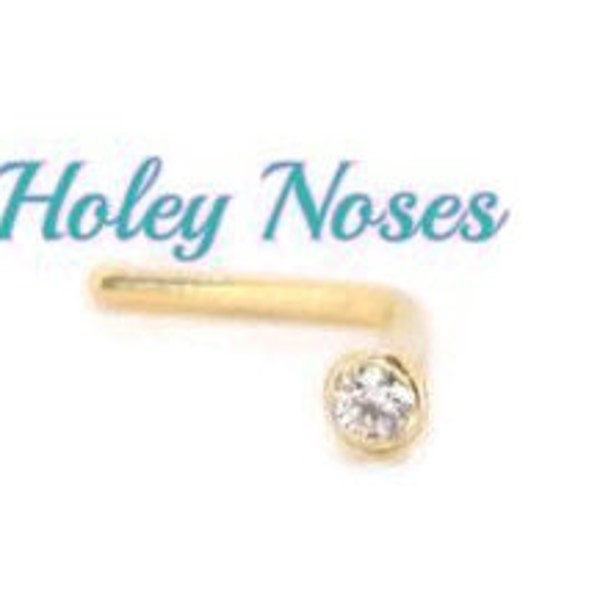 9ct Yellow Gold 1pt Diamond Nose Stud Ring Pin cone set Handmade  Genuine Gold Diamond Nose stud/Nose pin/Nose Ring/Nose Screw/Nose Bone