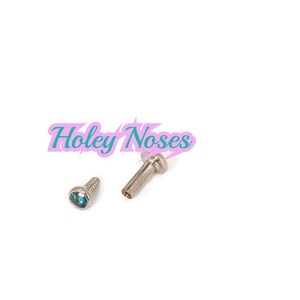 Handmade 18ct White gold 2mm natural tourmalene labret monroe tragus piercing labret internally threaded made to order to your size earrings image 5