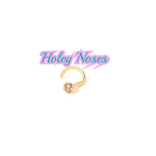 Handmade 0.03ct 18ct yellow shops gold 0.03ct Natural Champagne diamond nose stud nose ring nose pin body jewellery