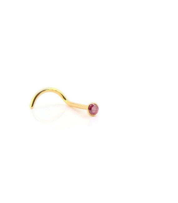 nose body jewellery 18ct Yellow gold 0.02ct Diamond BCR 16g for ears 