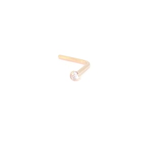 18ct Rose gold 0.01ct Diamond Nose stud Nose pin Nose Ring Nose Screw Nose Bone 18ct rose gold 0.01ct diamond nose stud