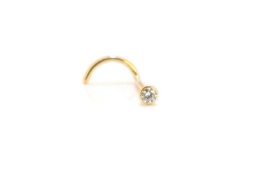 9ct gold diamond nose best sale stud