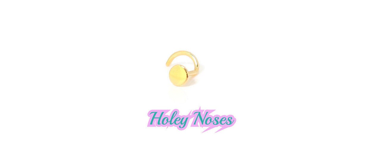 9ct Yellow Gold Rubover Set Nose Stud 3mm 