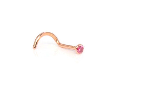 Pink diamond sale nose pin