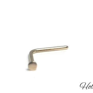 1.2mm Flat disc YG 9ct Yellow Gold micro disc  Nose stud ring pin Genuine and solid Handmade  Genuine Gold Nose stud barbell body jewellery