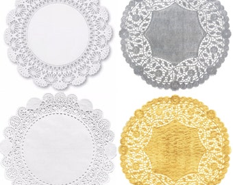 175-12/" GOLD Metallic FOIL Paper DOILIESPlacemat Gold DoilyGold Chargers