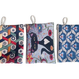 Turkish Pouch, Set of 3, Coin Purse, Passport Makeup Holder, Tapestry Bags