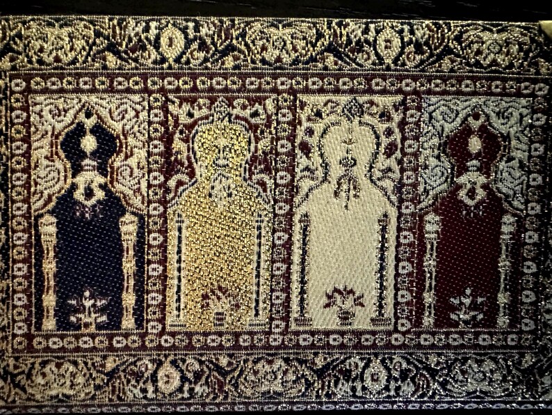 Notebooks and Bookmark Set, Carpet Designs Fabric Journal, Pocket