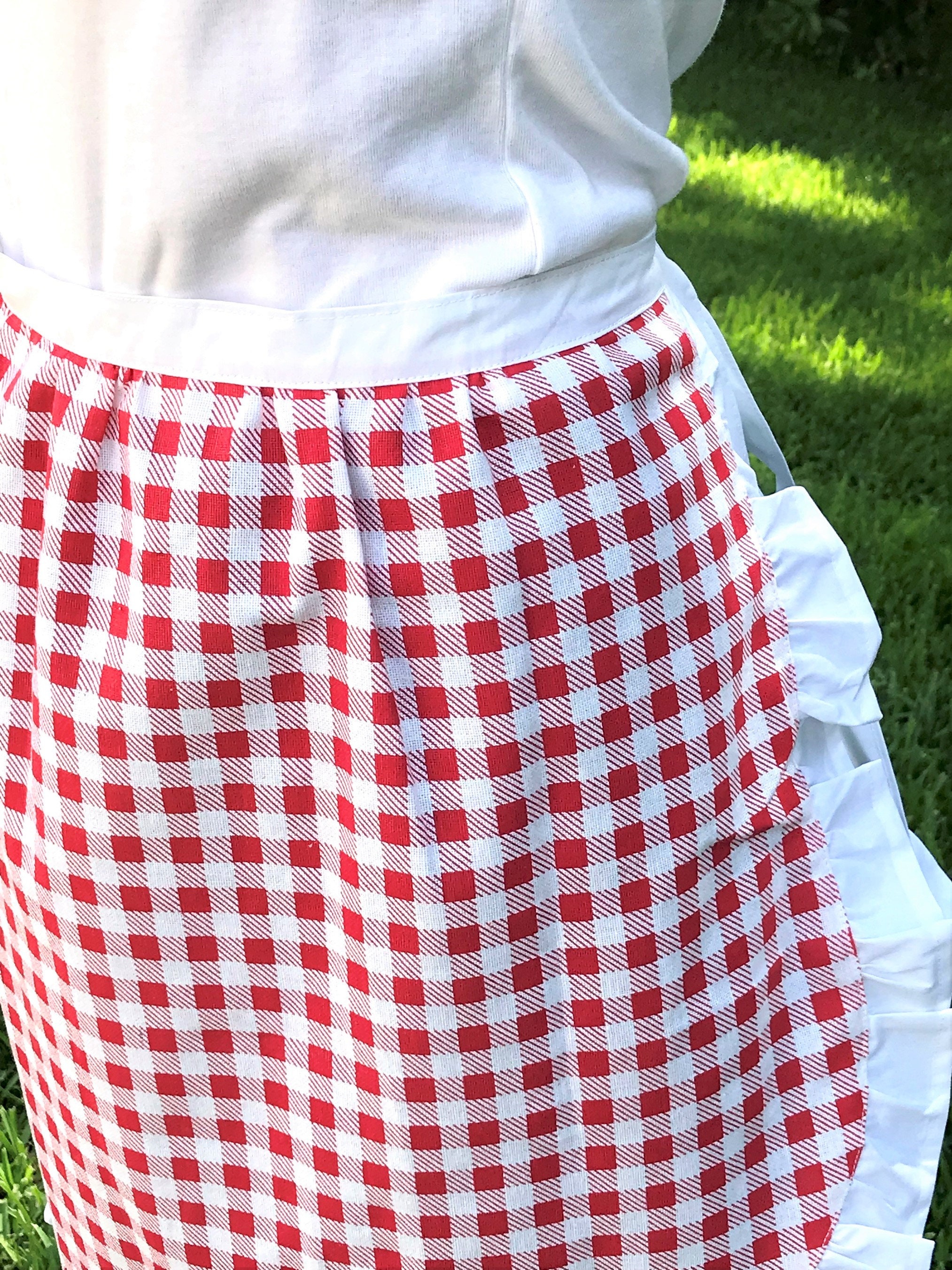 rurumu: 2022SS frill check apron