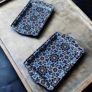 Metal Turkish Trays - Perfect for Housewarming or Christmas Gifts, Coffee/Tea/Snack Tray, Home Decor - Set of 2