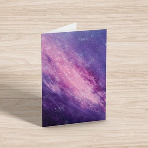 Galaxy Grußkarte - Weltraum und Natur inspiriert - 5" x 7" - Hochwertiger Kunstdruck